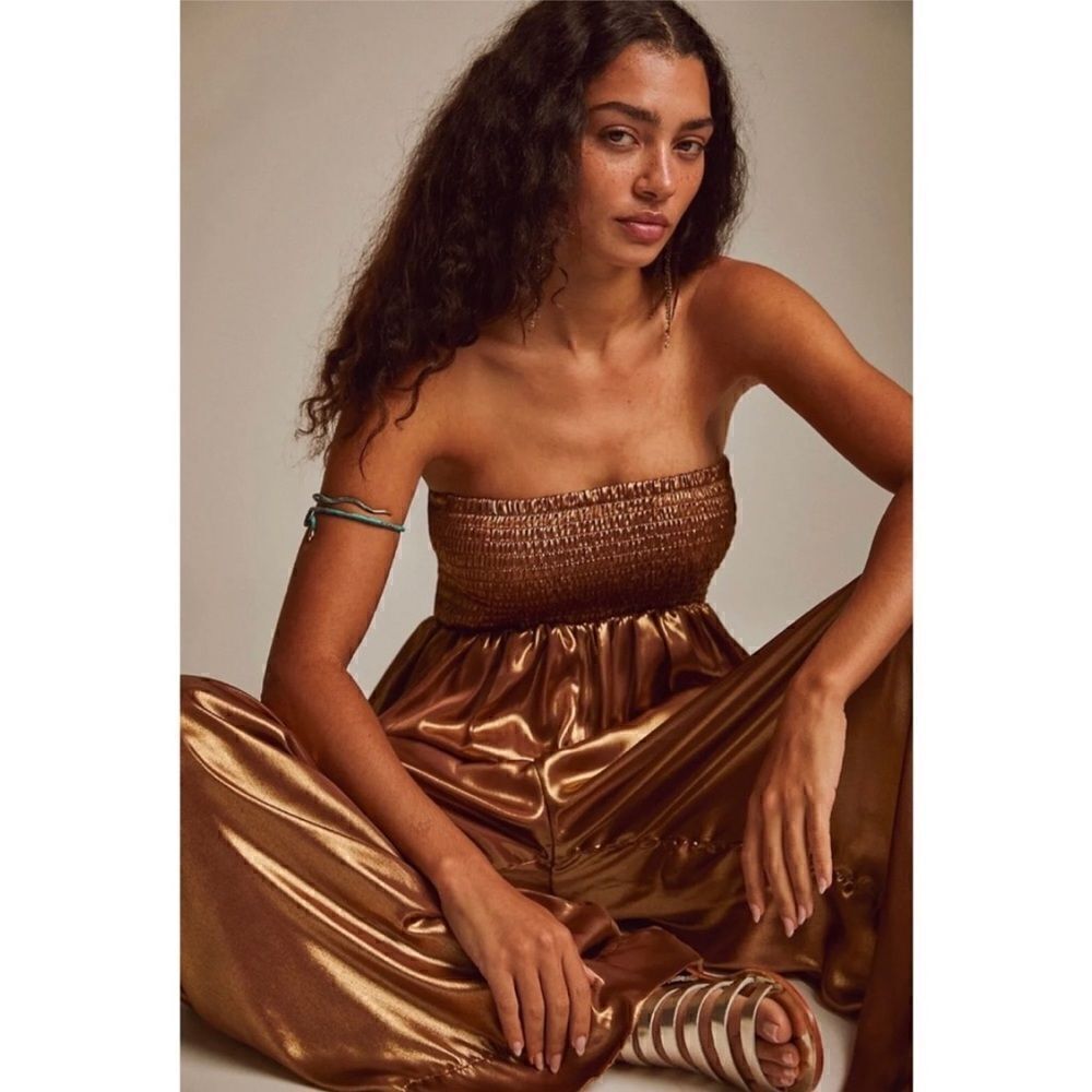 Free People Julie One Piece Jumpsuit Size XS Desert Topaz - Picture 9 of 9